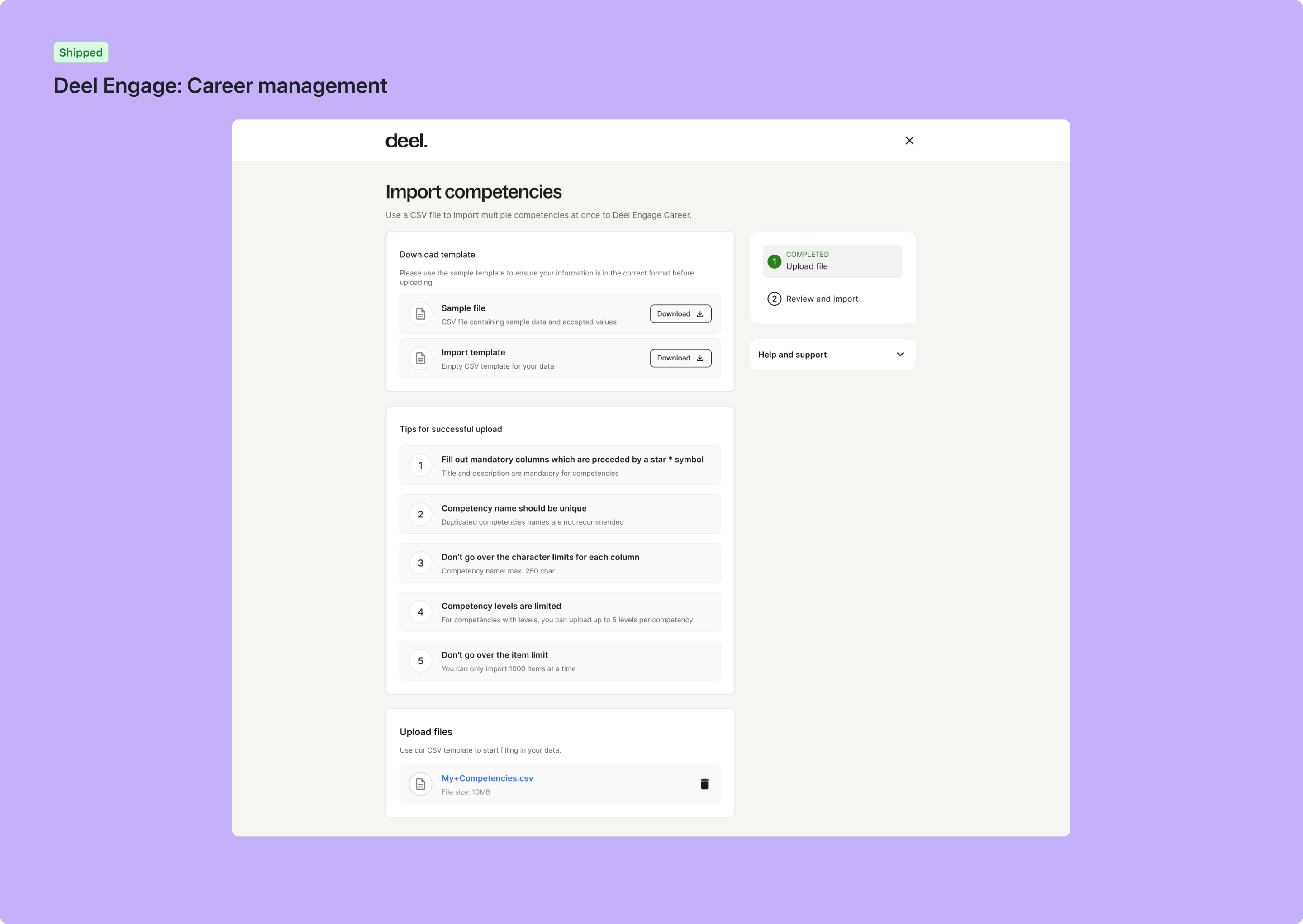Deel Engage development plans and growth UI — 2 of 6