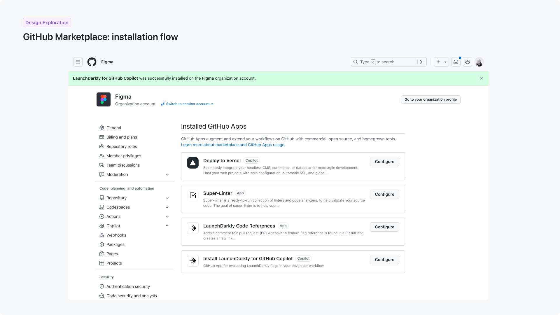 GitHub Marketplace product UI — 4 of 7