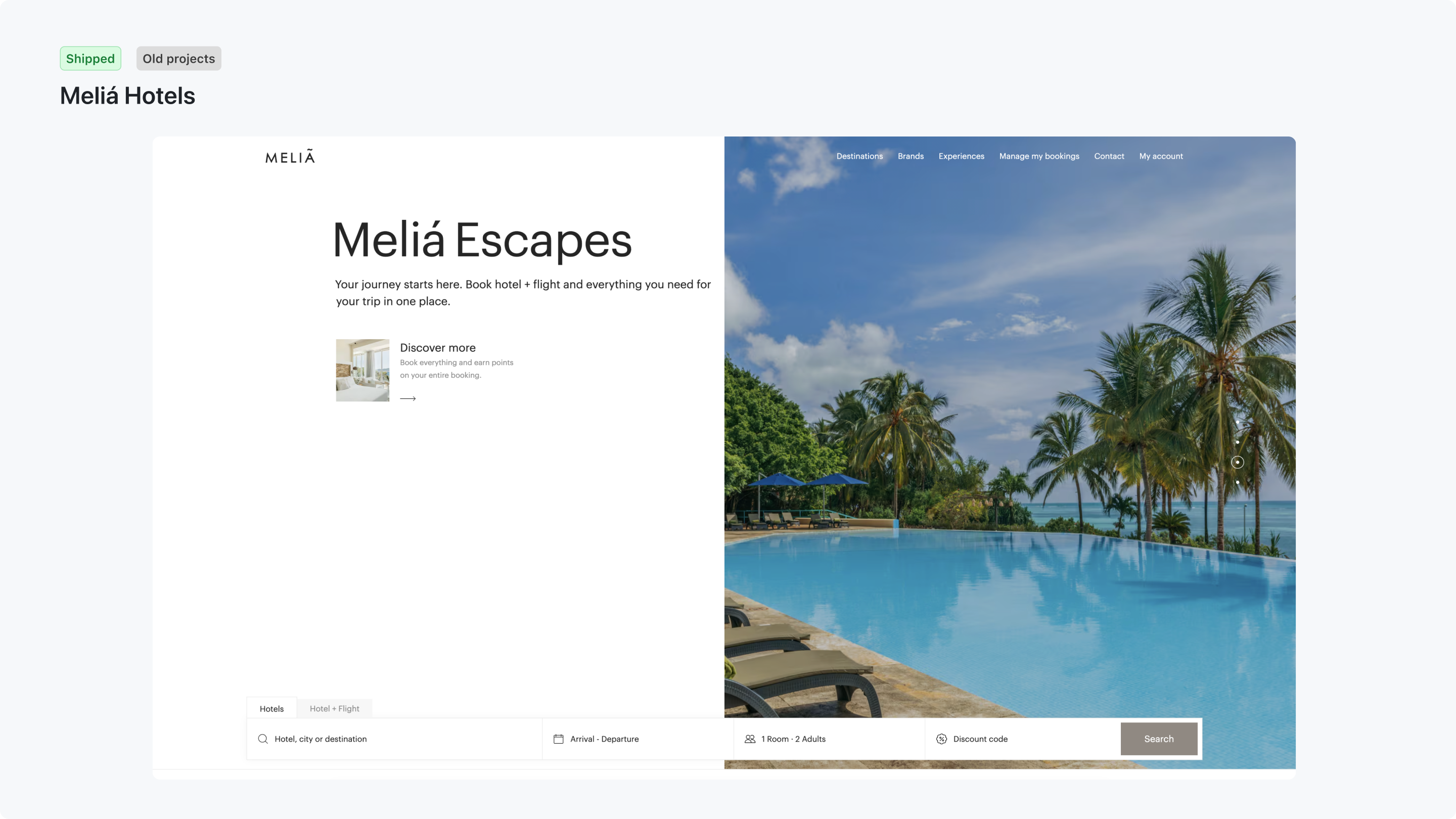 Meliá, trivago, Roombox and related hospitality work — 1 of 4