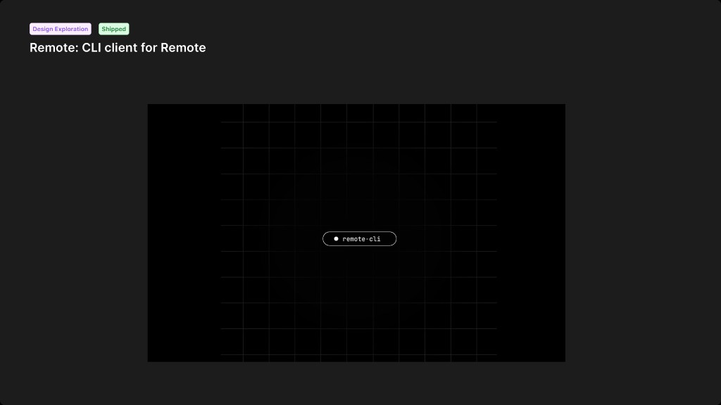 Remote CLI product preview — 2 of 2