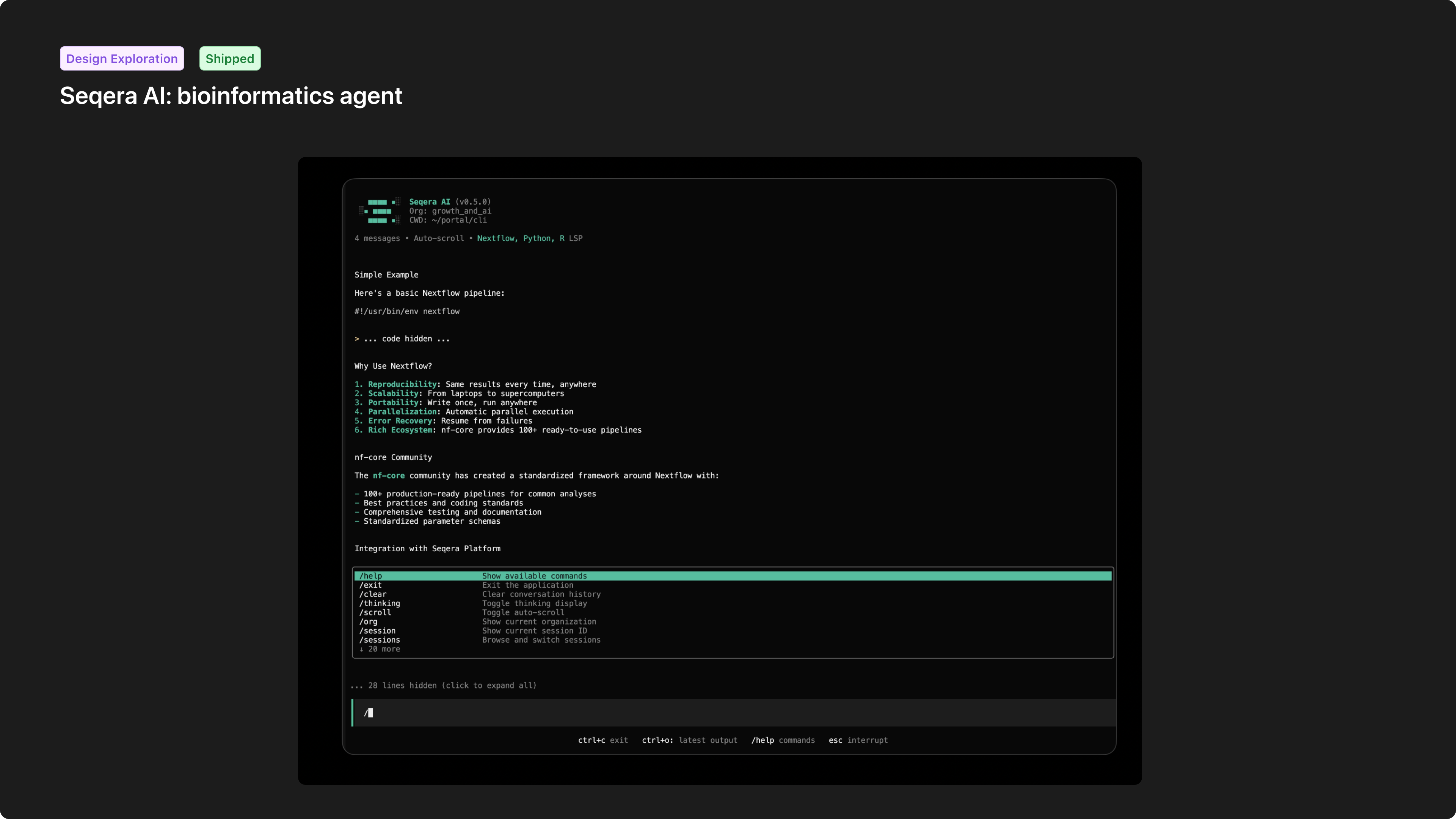 Seqera AI product UI — 5 of 5